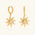 [Topon]Helia Sun-shaped Moonstone Earrings