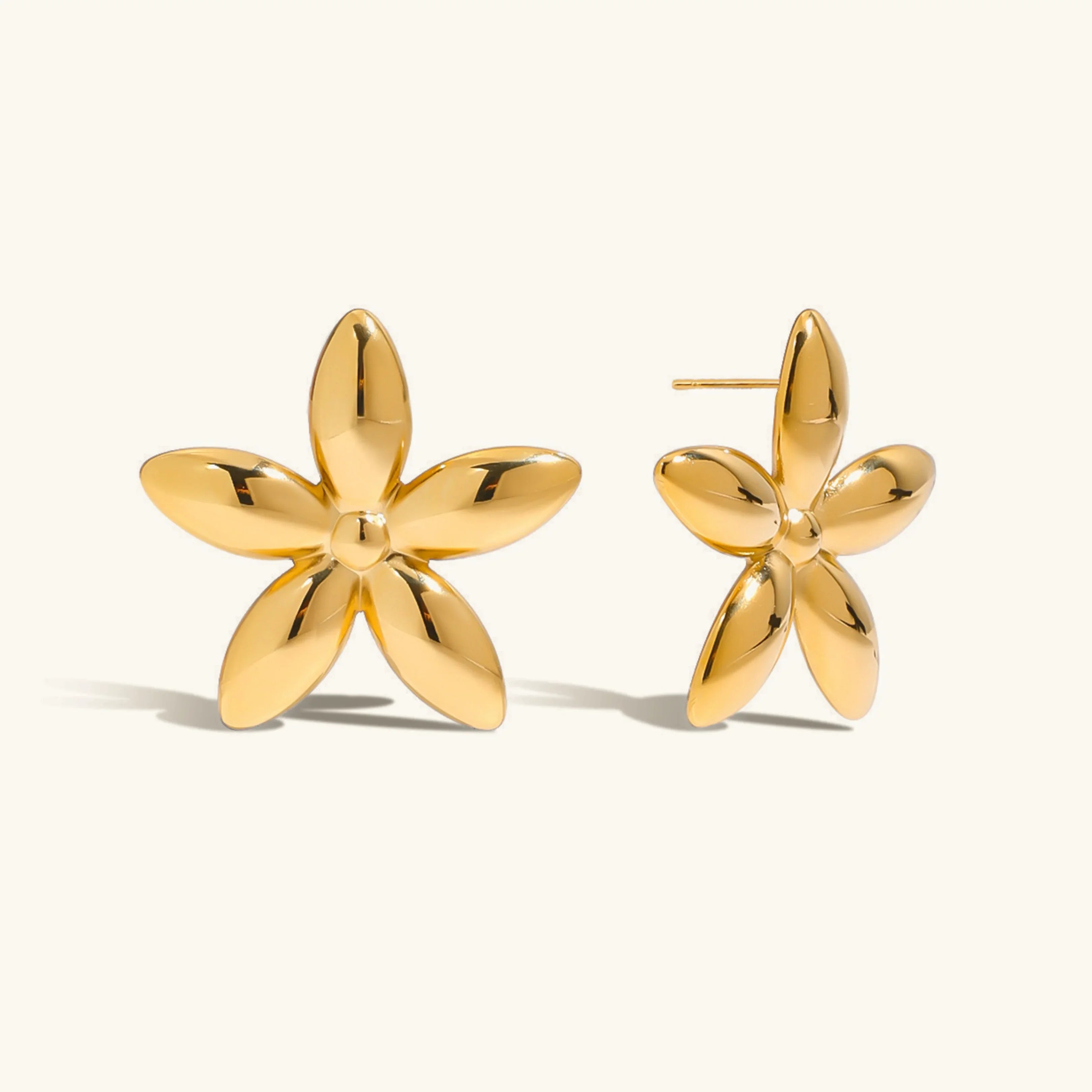 [Topon]Monica Floral Gold Earrings