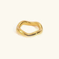 [Topon]Lunaria Gold Wave Ring