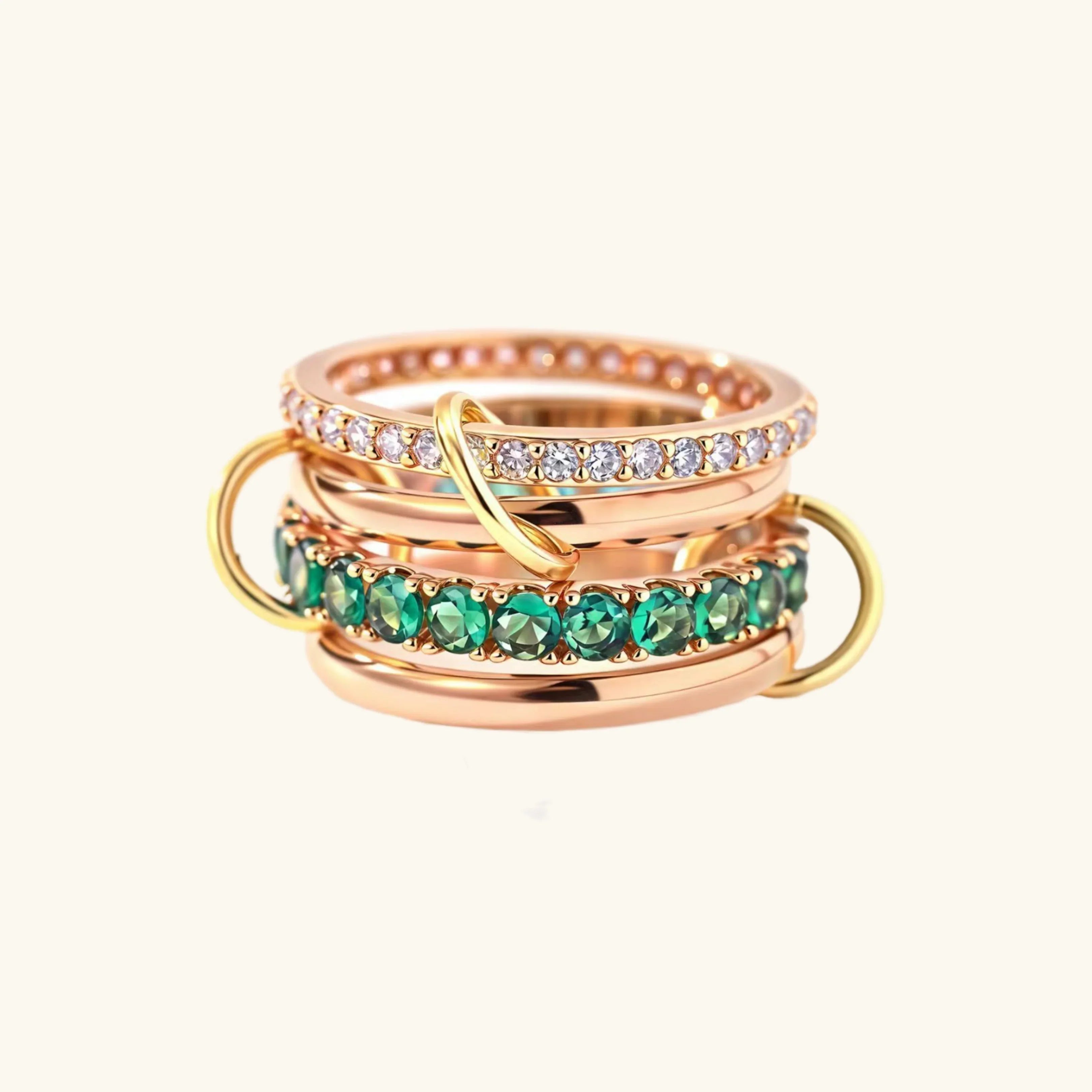 [Topon]Imani Stacked Diamond Ring
