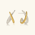 [Topon]Julissa Two Tone Contemporary Huggies