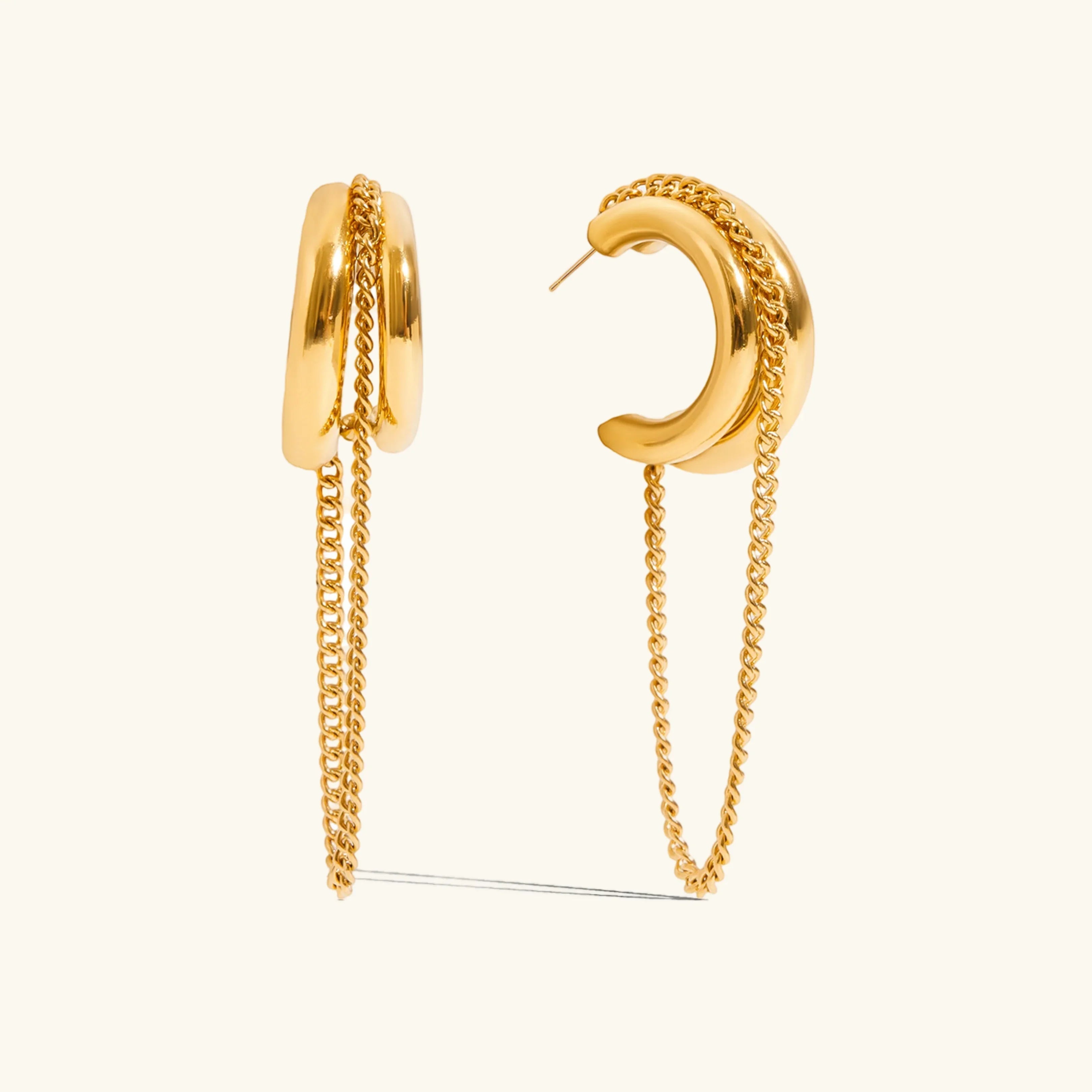 [Topon]Galilea Link Chain Hoops