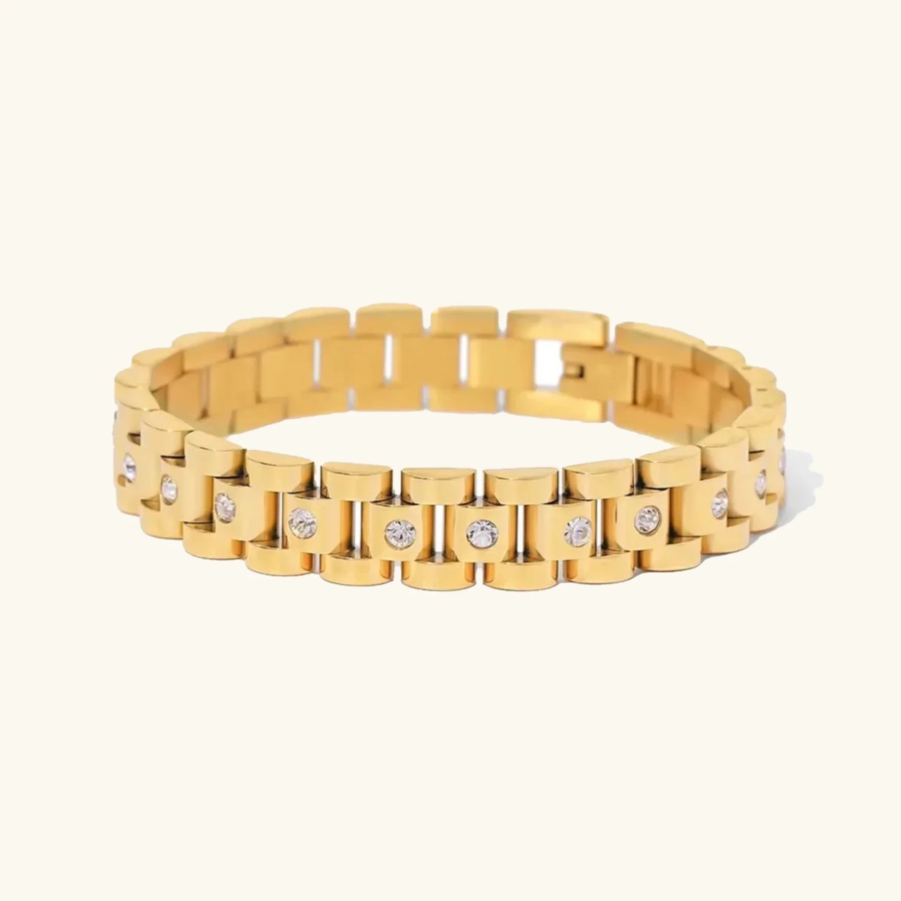 [Topon]Gold Watchband Bracelet
