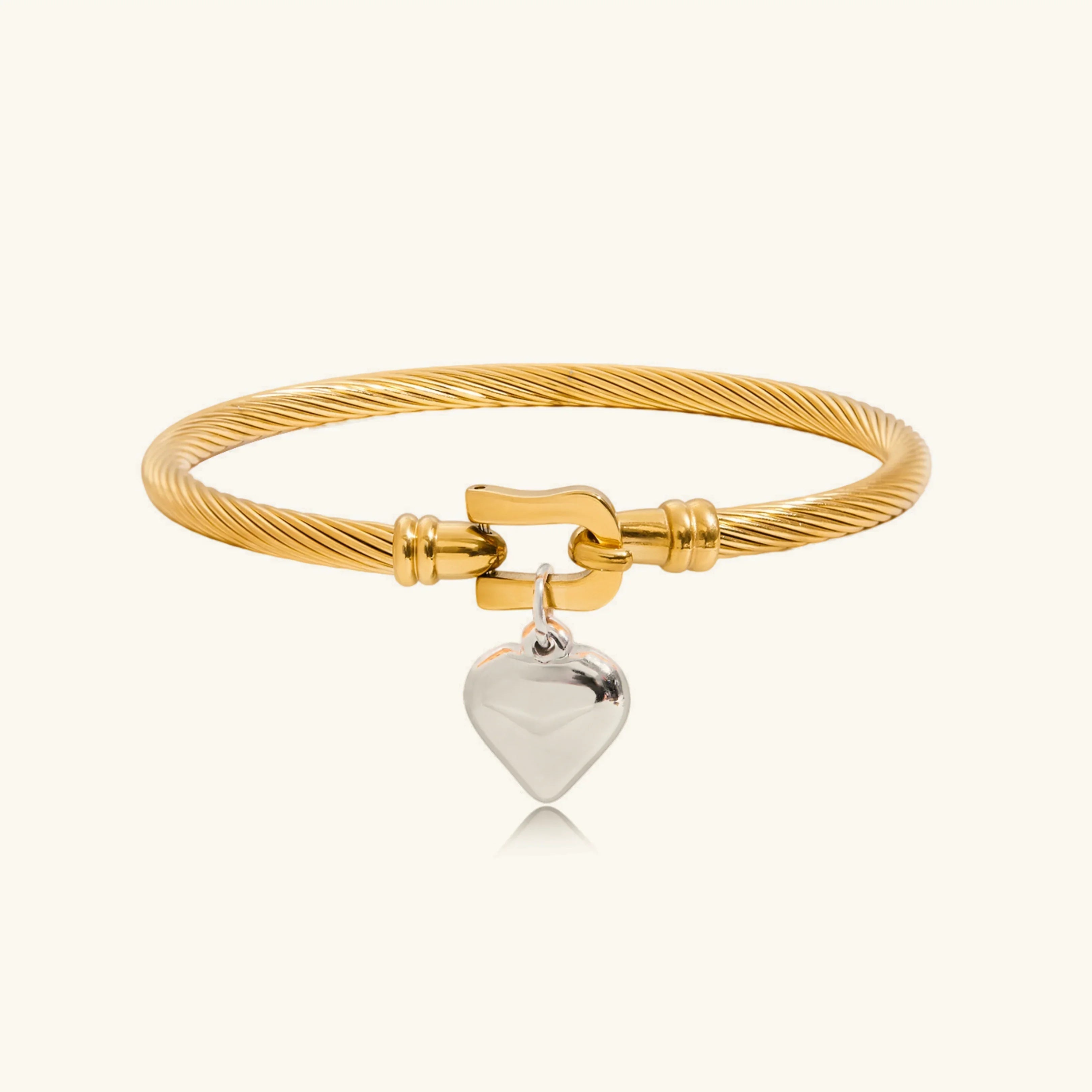 [Topon]Solenne Twisted Band Gold Bracelet