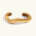 [Topon]Zaria Asymmetrical Gold Bangle