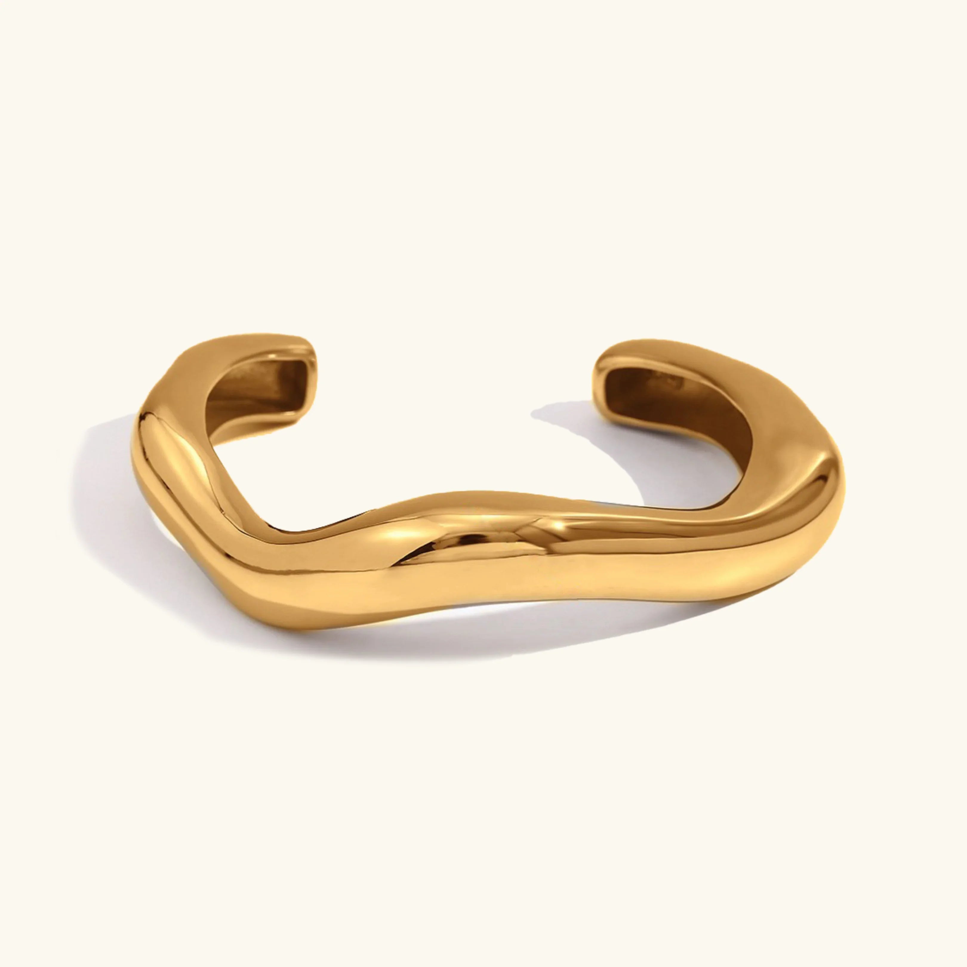 [Topon]Zaria Asymmetrical Gold Bangle
