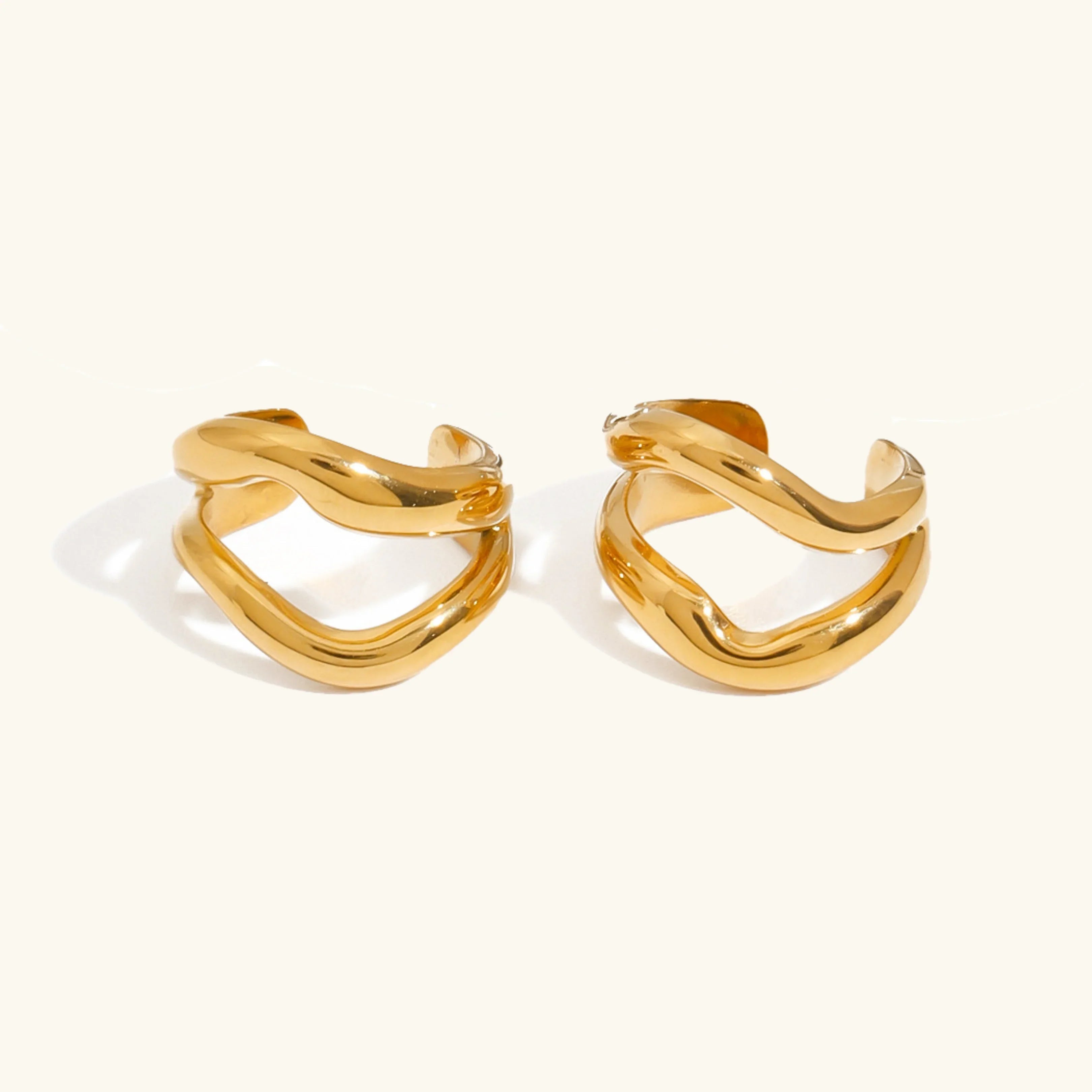 [Topon]Rosiel Gold Ear Cuff Earrings
