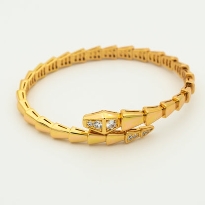 [BIJOUX]SERPENTI BRACELET DIAMONDS PINK GOLD