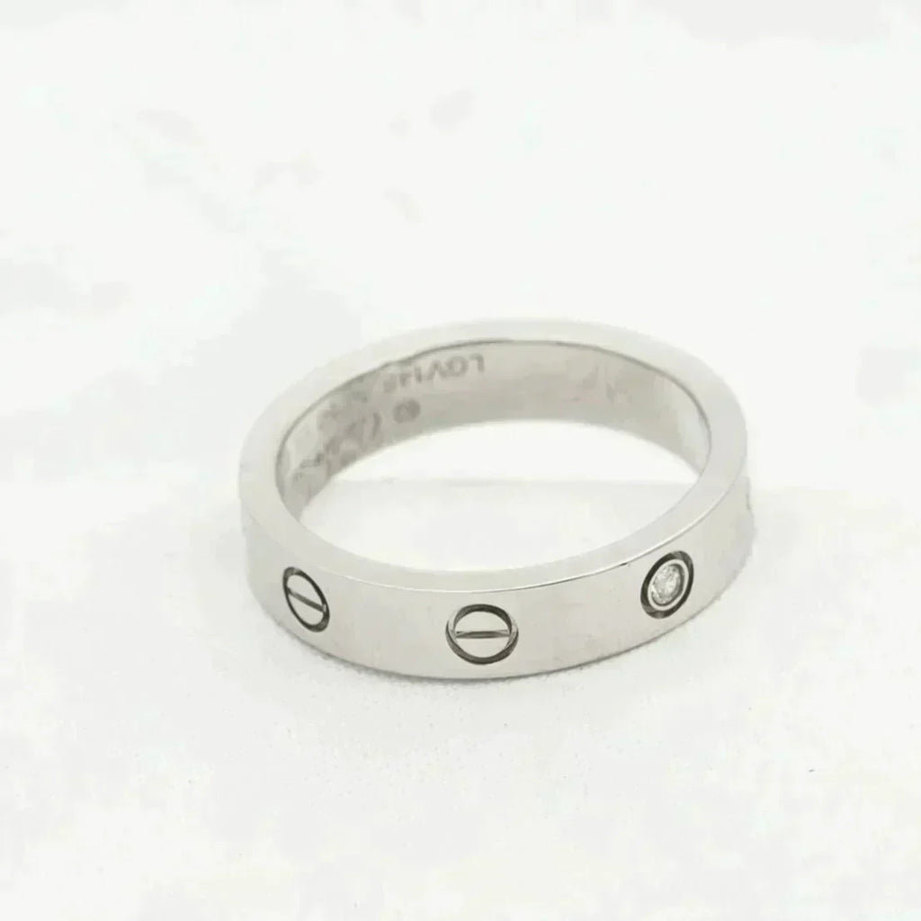 [BIJOUX]BAGUE LOVE 4MM 1 DIAMANT ARGENT