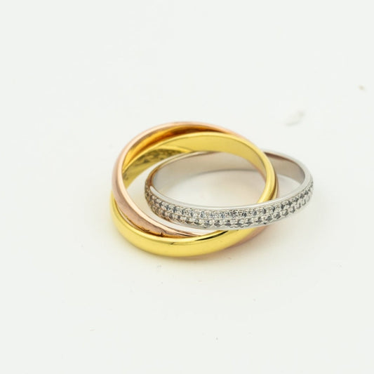 [Topon]TRINITY RING GOLD PINK GOLD SILVER DIAMONDS