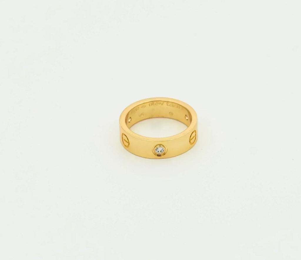 [BIJOUX]BAGUE LOVE 5.5MM 3 DIAMANTS OR
