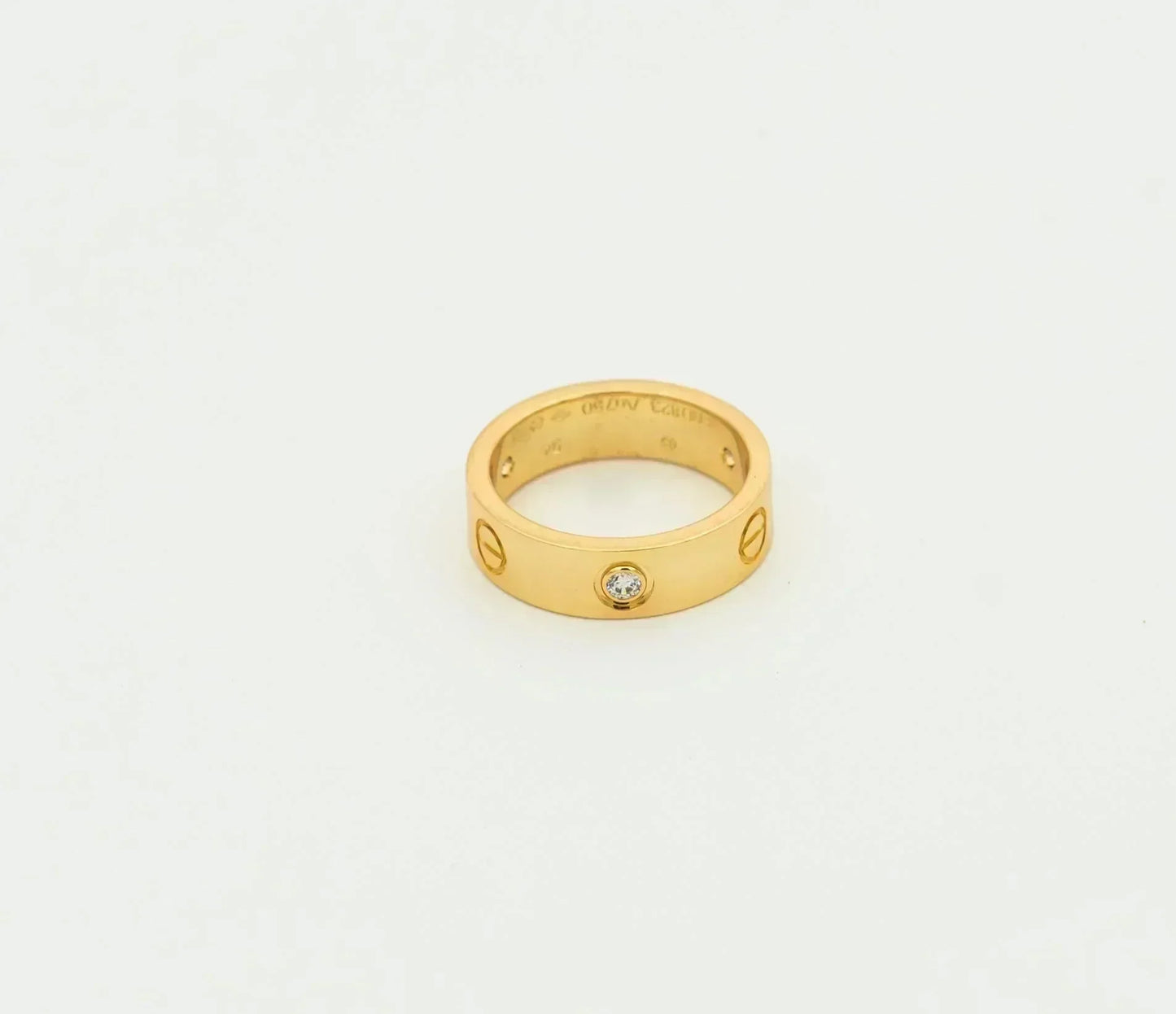 [BIJOUX]LOVE RING 5.5MM 3 DIAMONDS GOLD