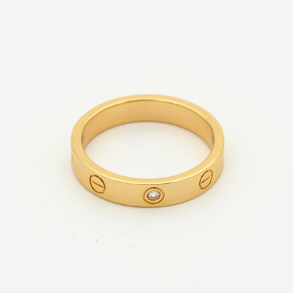 [BIJOUX]LOVE RING 4MM 1 DIAMOND PINK GOLD