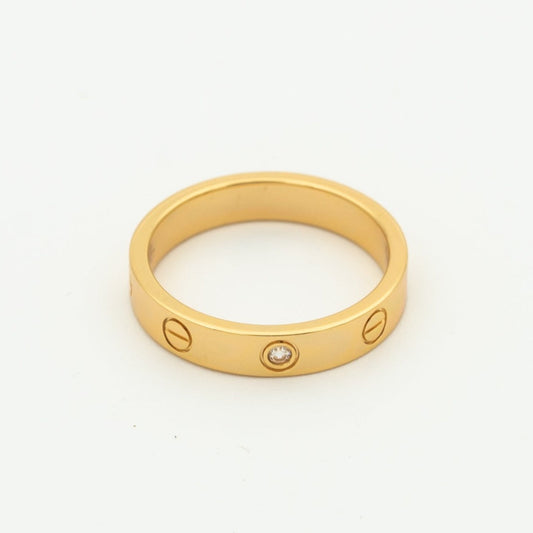 [BIJOUX]LOVE RING 4MM 1 DIAMOND PINK GOLD