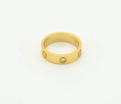 [BIJOUX]LOVE RING 4MM 1 DIAMOND GOLD
