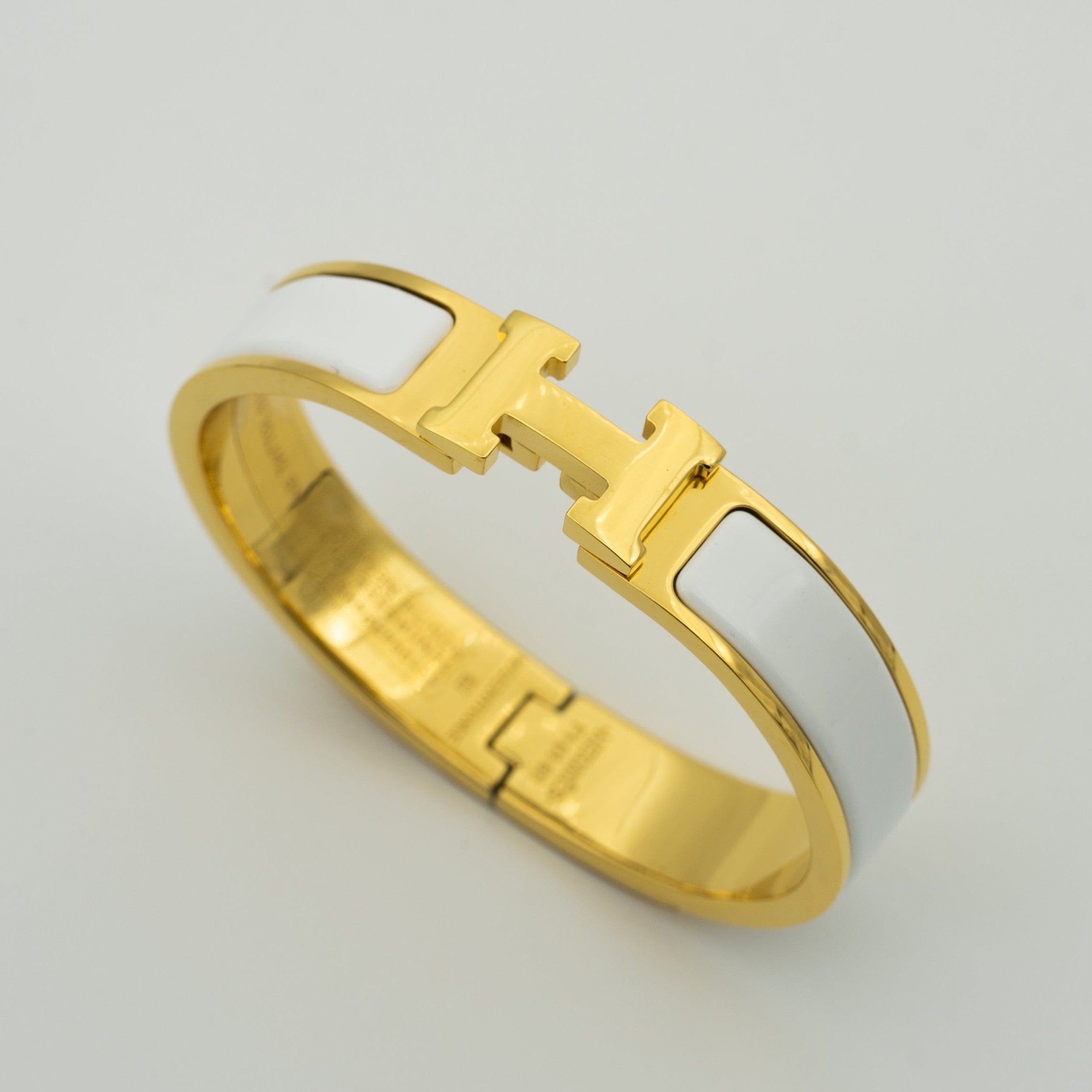 [BIJOUX]BRACELET H BLANC 