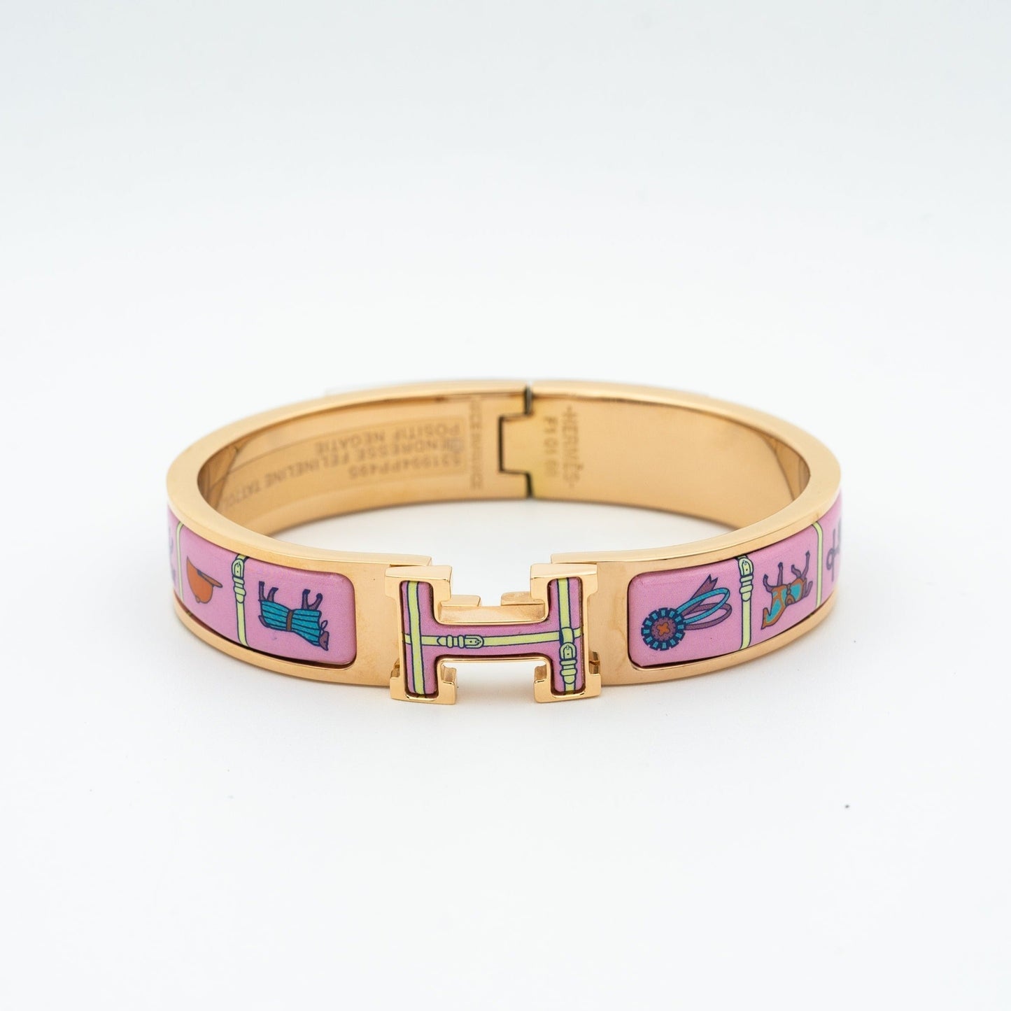 [BIJOUX]H PINK GOLD BRACELET PINK CERAMIC