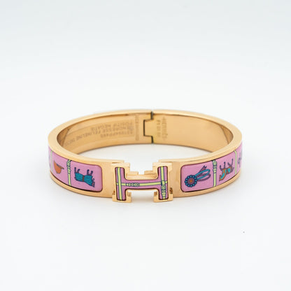 [BIJOUX]H PINK GOLD BRACELET PINK CERAMIC