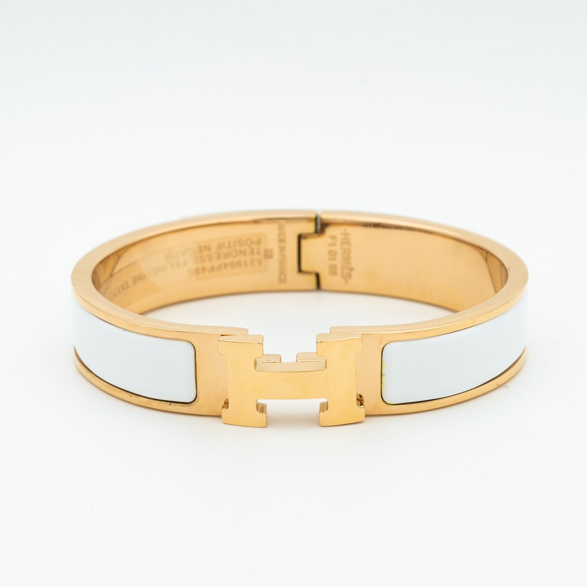 [BIJOUX]BRACELET H BLANC 