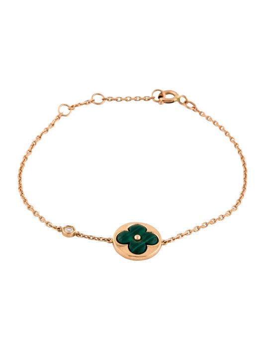 [BIJOUX]BRACELET OR ROSE MALACHITE SOLEIL 1 DIAMANT