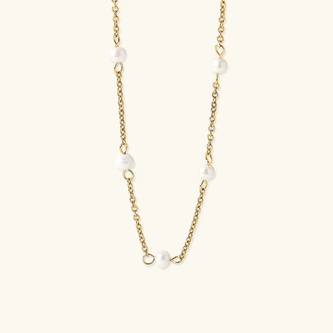 [Topon]Nora Gold Pearl Necklace