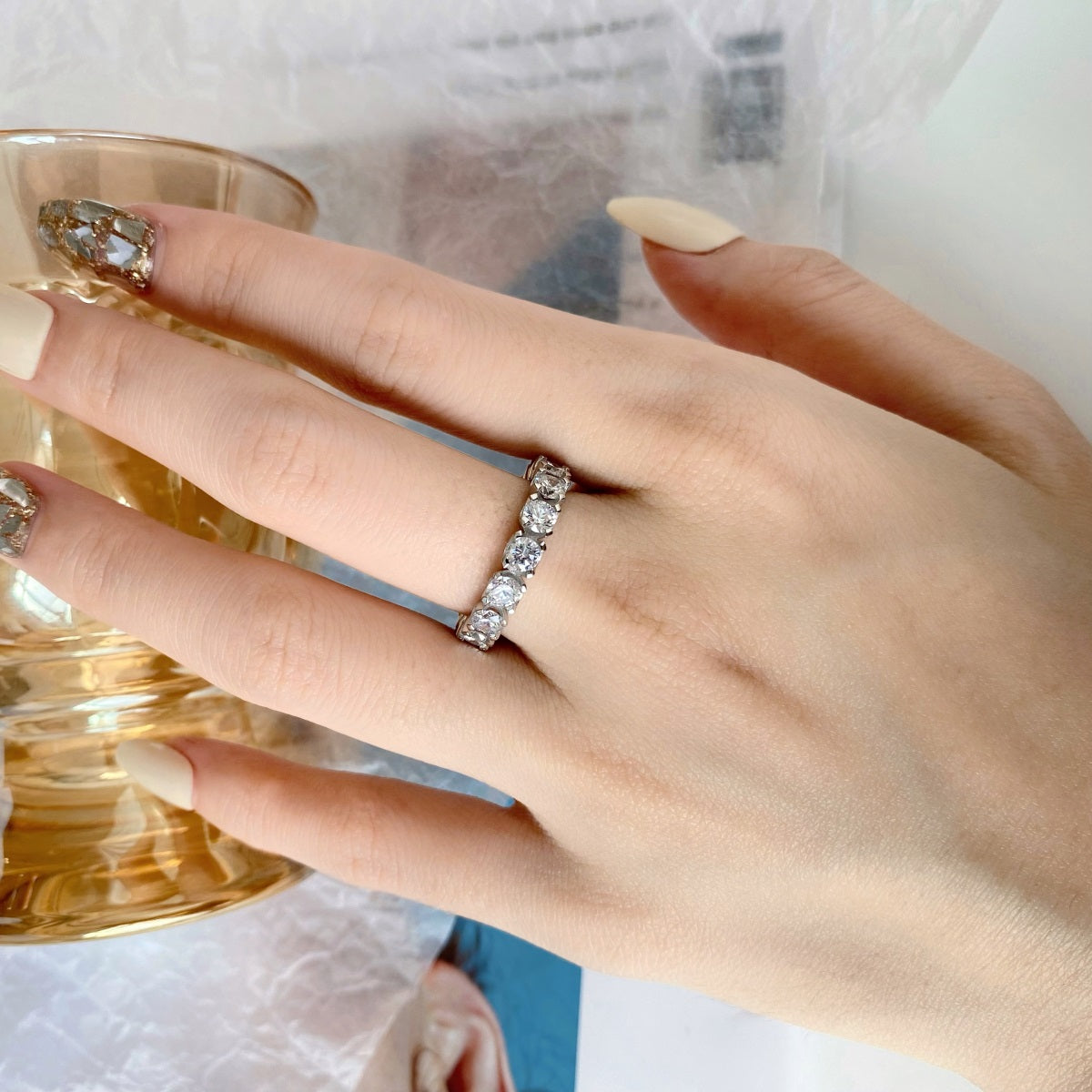 [Goodv]Eternity Round Cut Tennis Ring