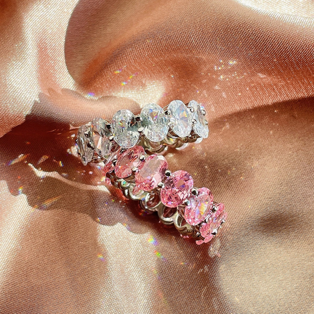 [Goodv]Dainty Elongated Cushion Cut Tennis Ring