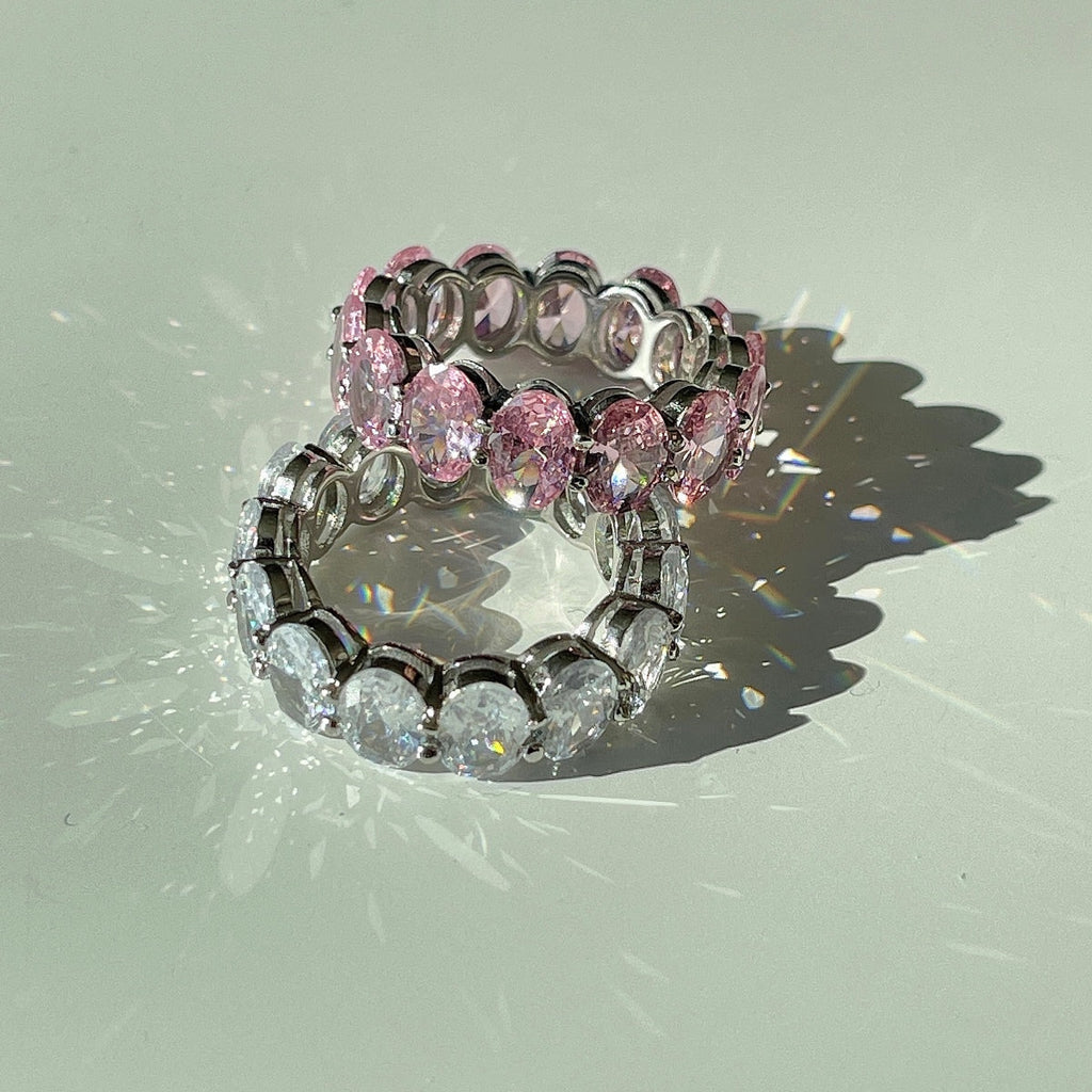 [Goodv]Dainty Elongated Cushion Cut Tennis Ring