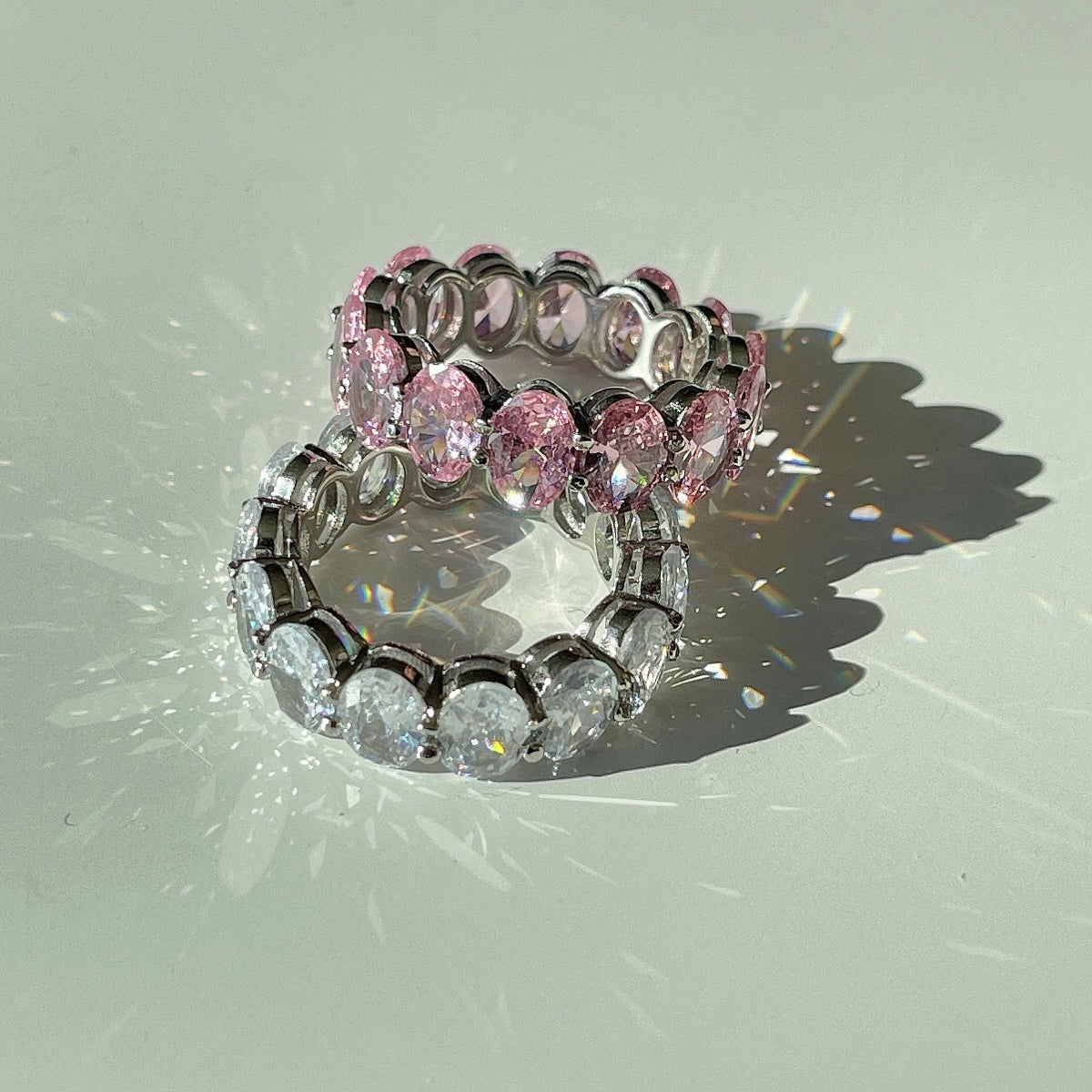 [Goodv]Dainty Elongated Cushion Cut Tennis Ring