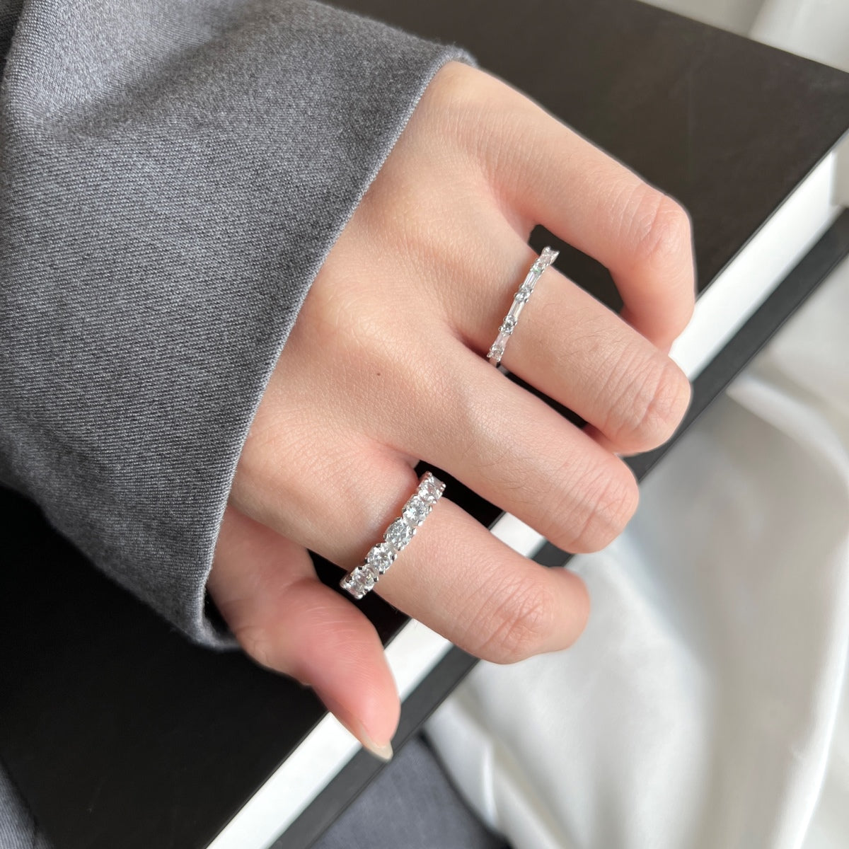 [Goodv]Eternity Round Cut Tennis Ring