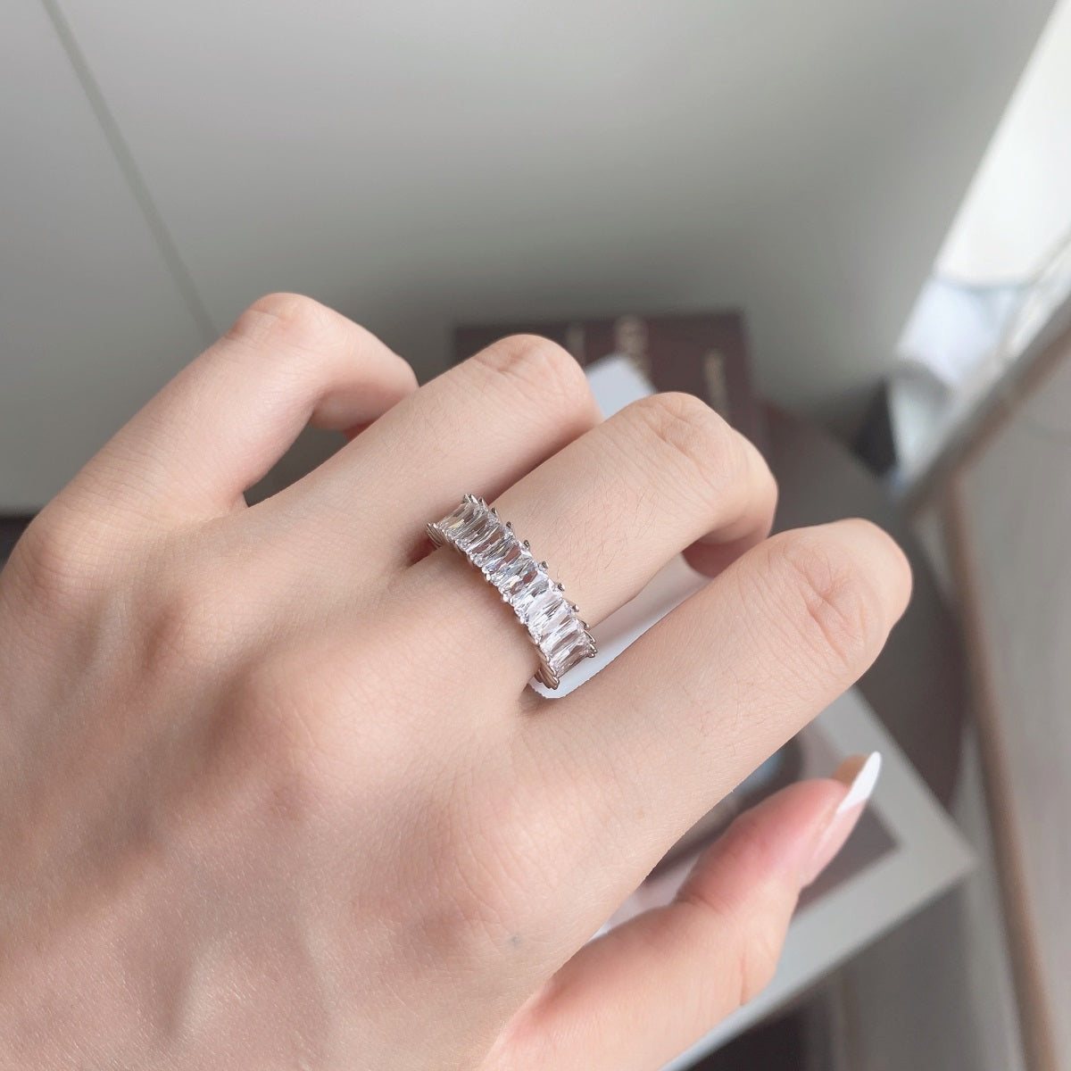 [Goodv]Unique Colorful Radiant Cut RIng