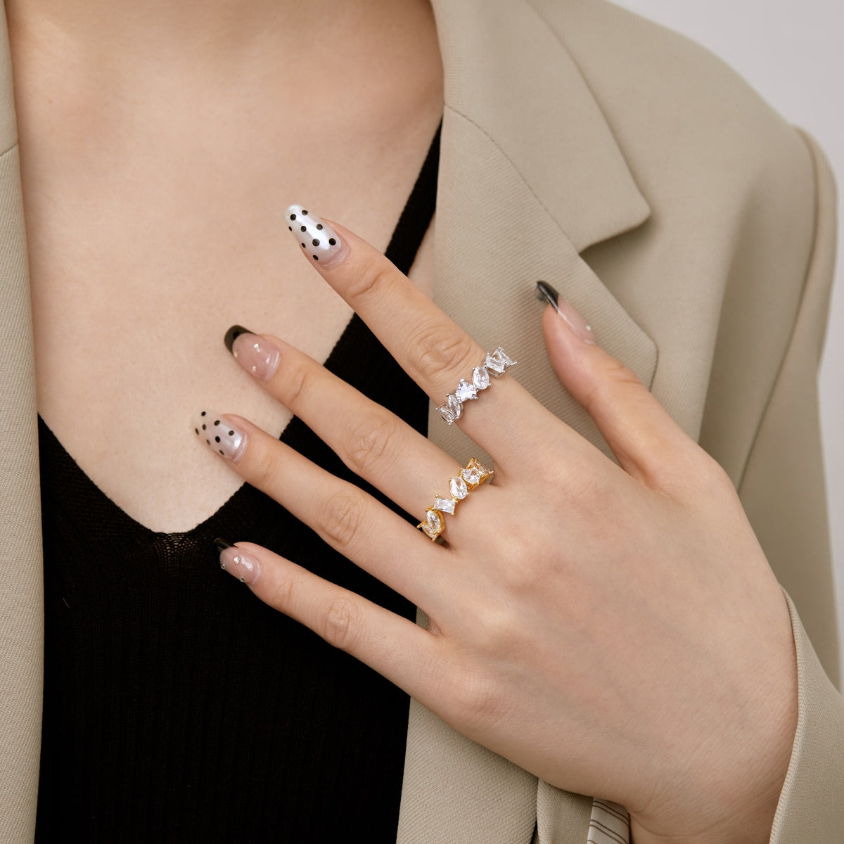 [Goodv]Delicate Multi Cut Ring