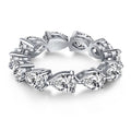 [Goodv]Exquisite Pear Cut Tennis Ring