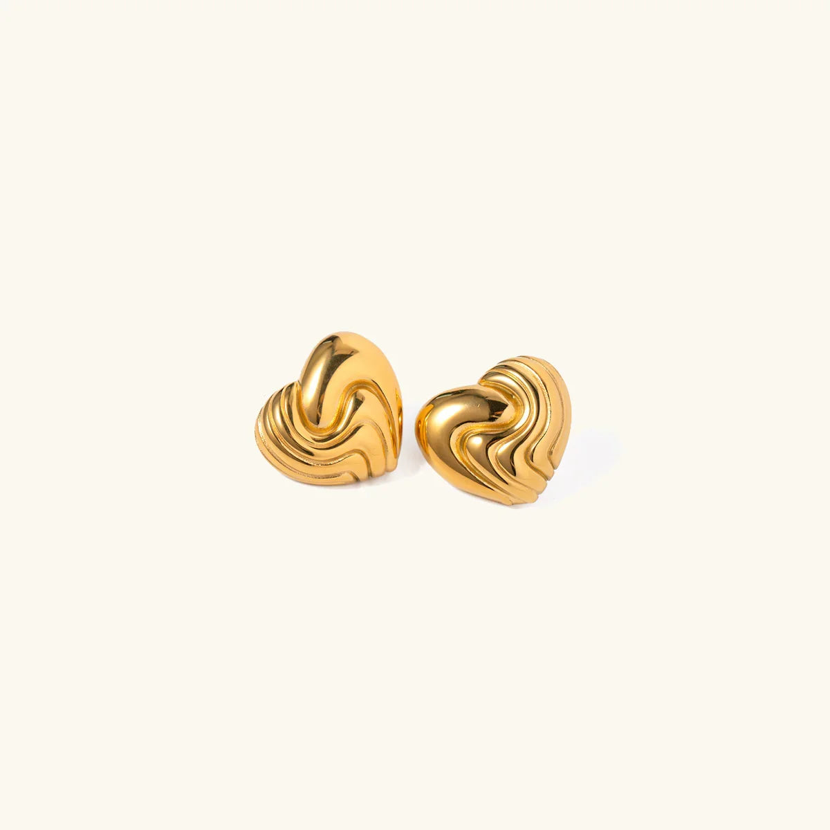 [Topon]Milena Heart Gold Earrings