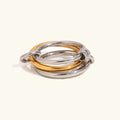 [Topon]Gabriela Two-Tone Ring Stack