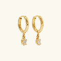 [Topon]Shayla Hammered Diamond Hoops