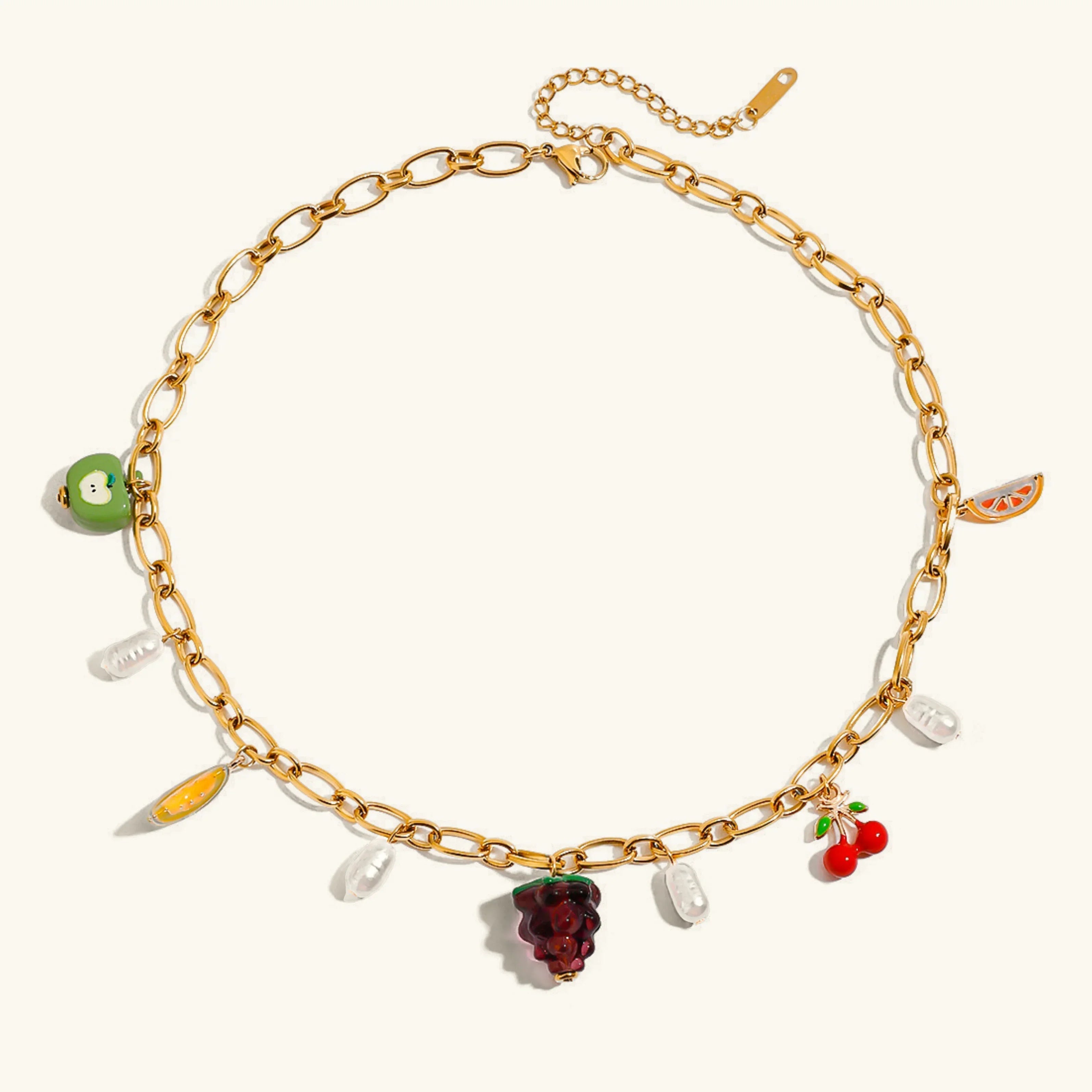 [Topon]Michelle Fruit Charm Gold Necklace