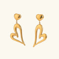[Topon]Venus Gold Heart Earrings