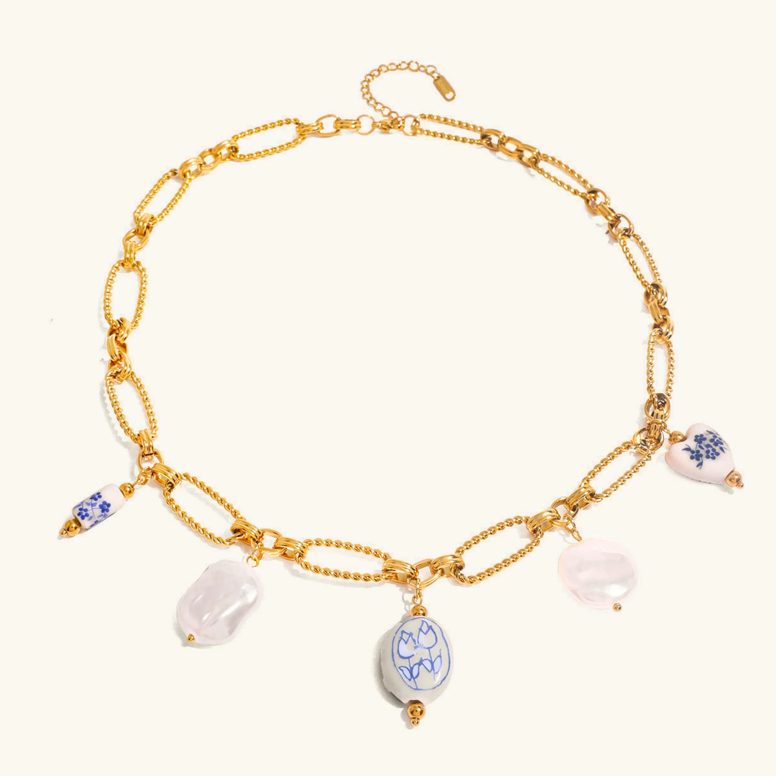 [Topon]Cerulean Freshwater Pearl Necklace