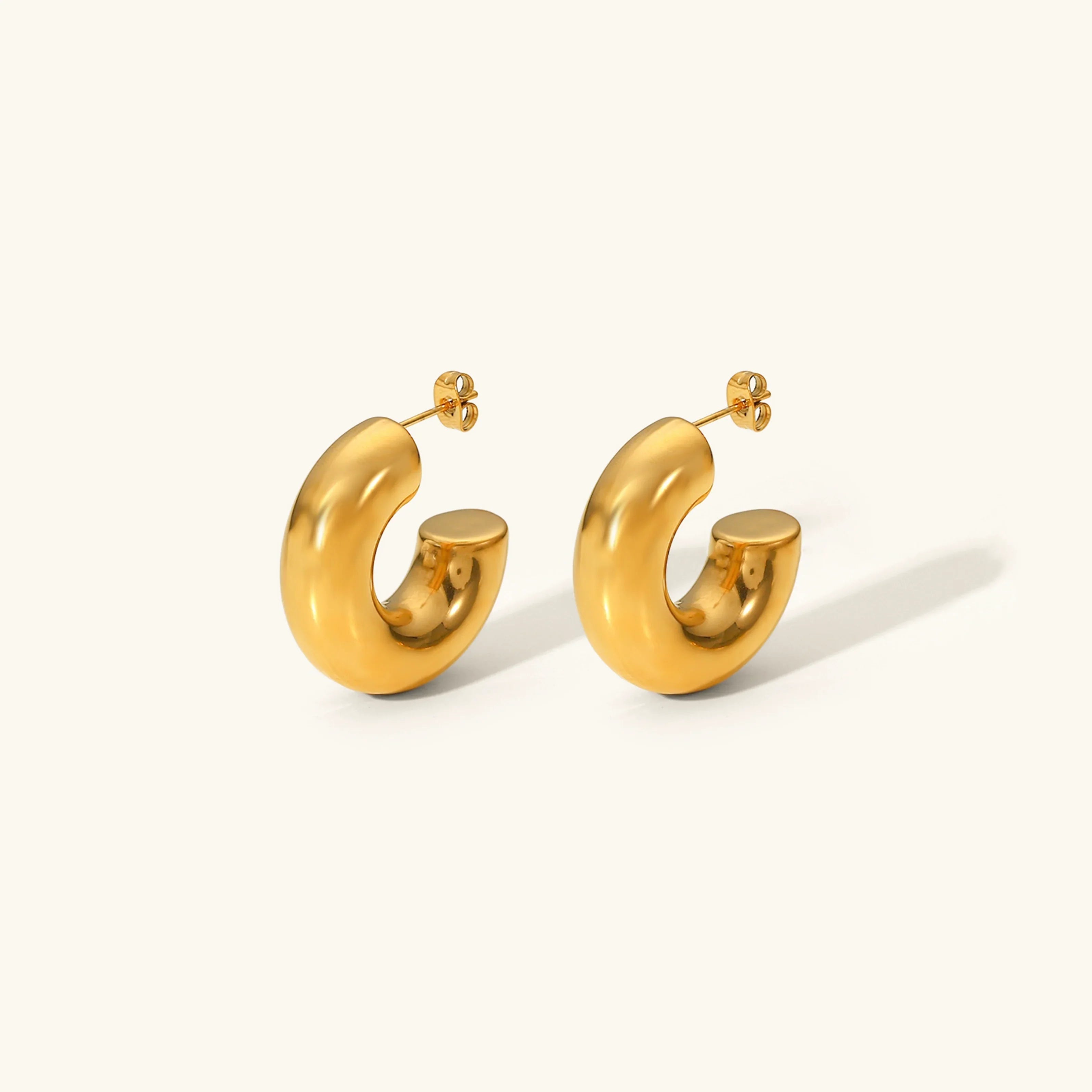 [Topon]Natalia Chunky Gold Hoops