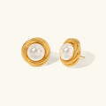 [Topon]Aqua Freshwater Pearl Earrings