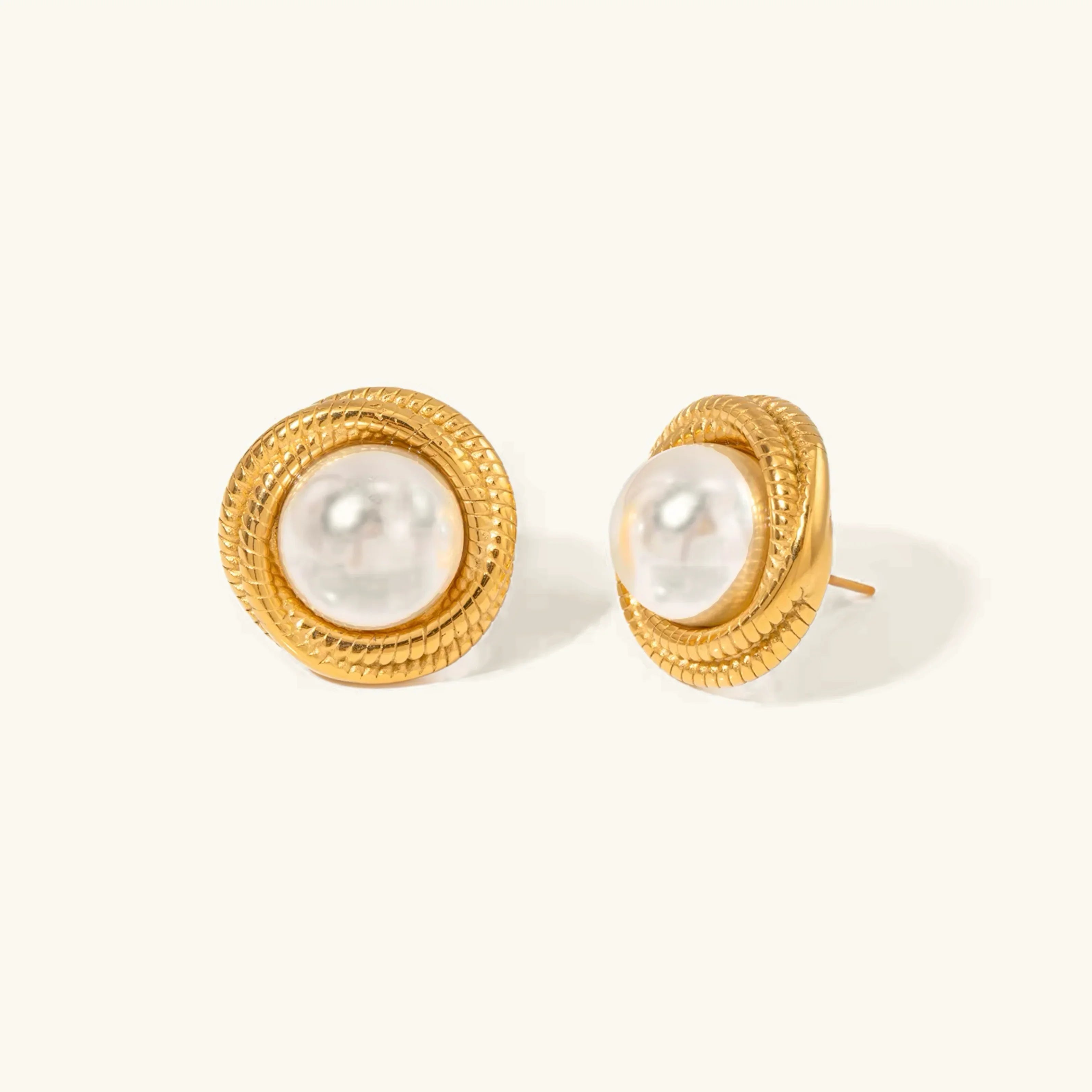 [Topon]Aqua Freshwater Pearl Earrings