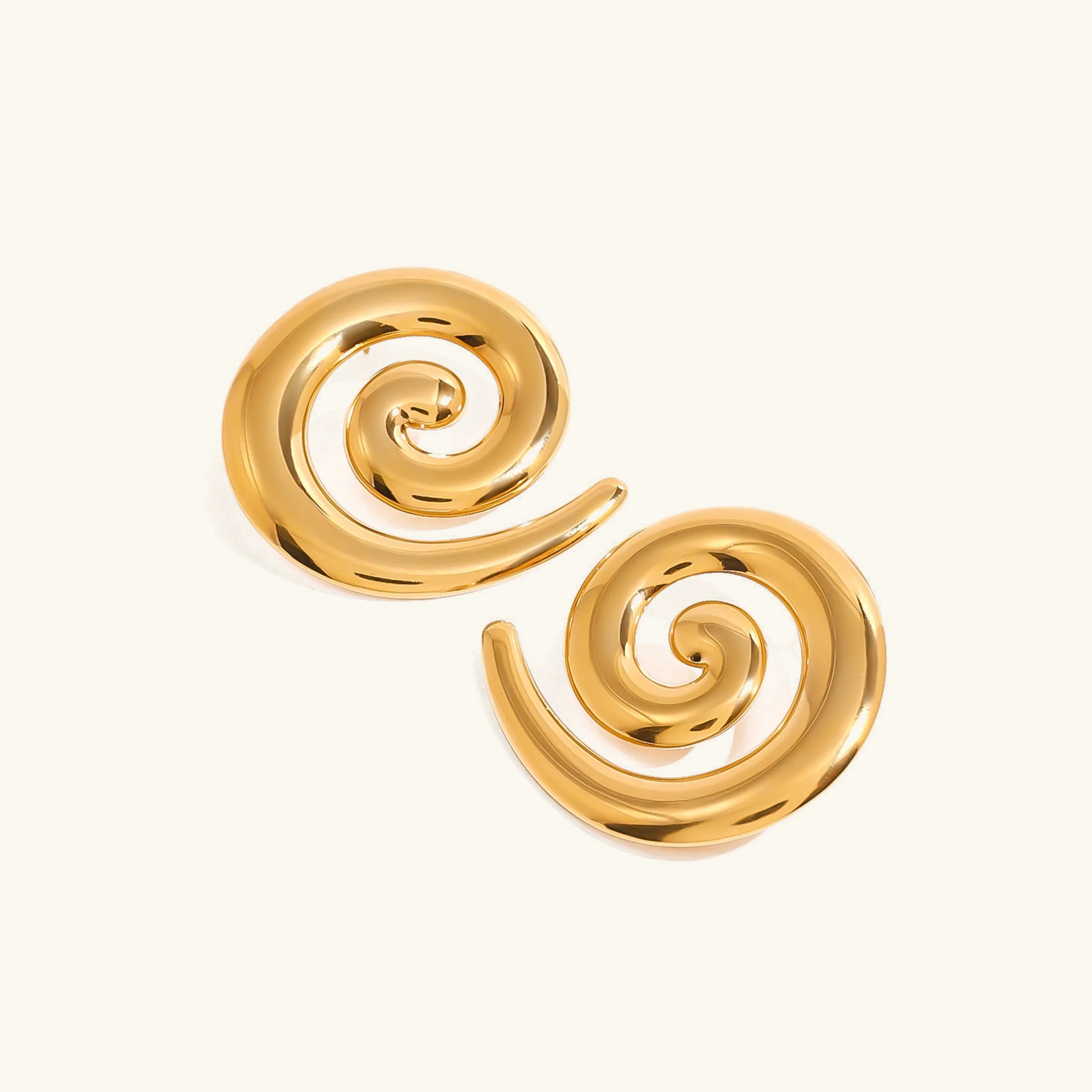 [Topon]Zarya Spiral Gold Earrings