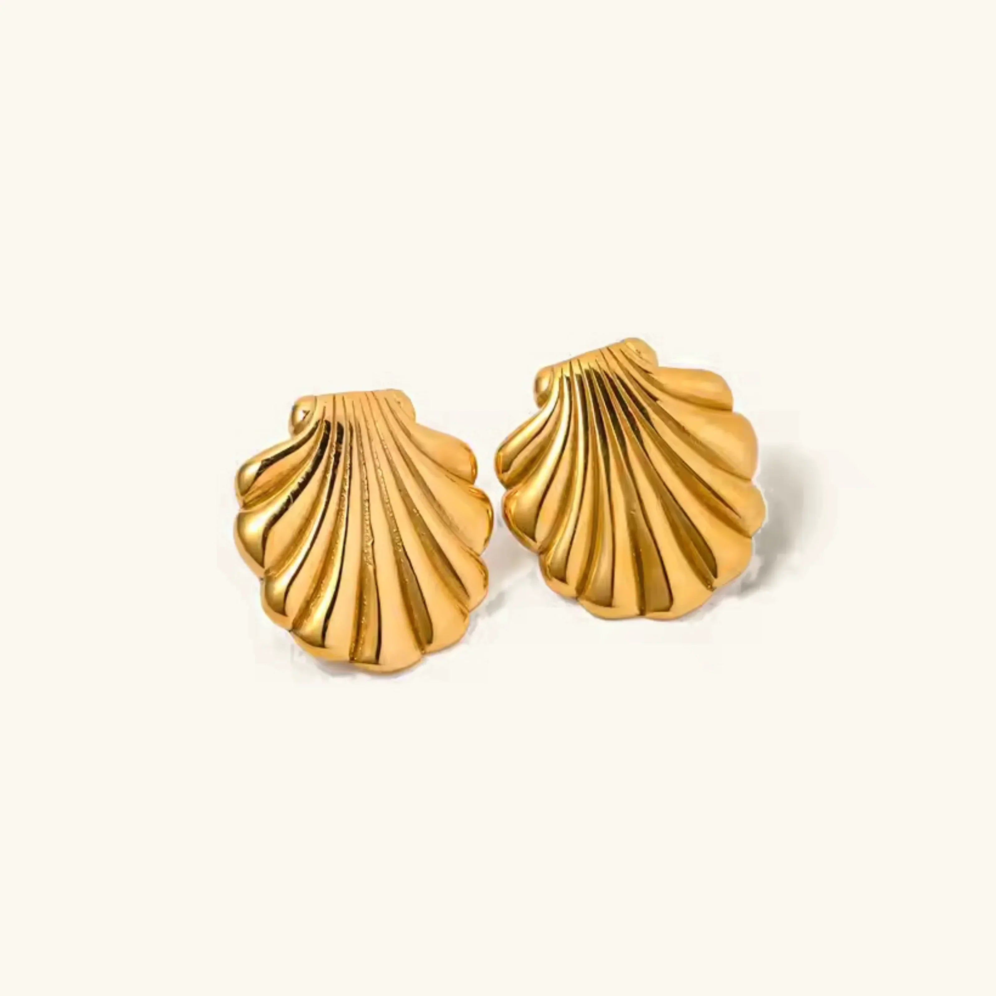 [Topon]Bayside Gold Seashell Earrings