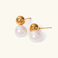 [Topon]Nautica Dome Pearl Earrings
