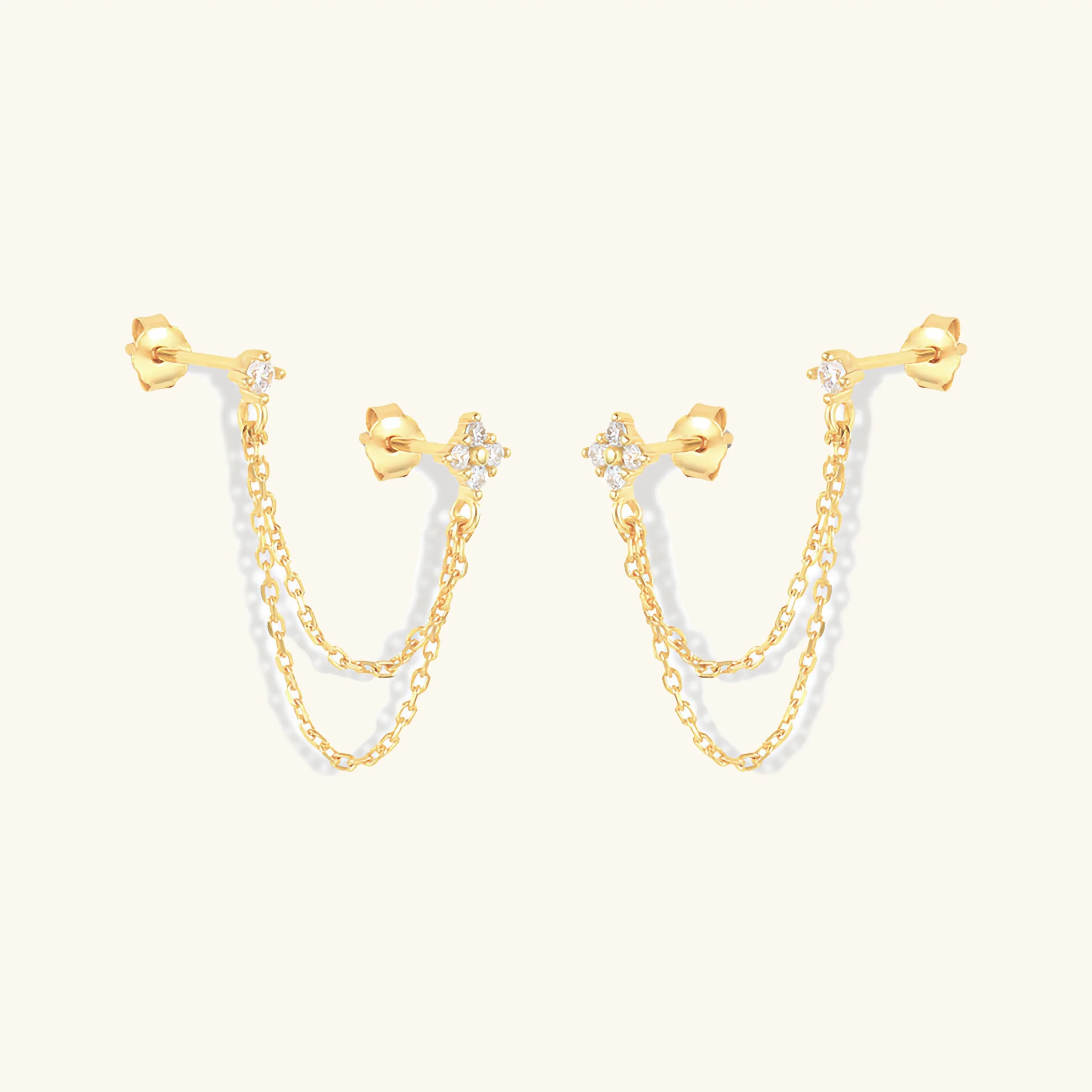 [Topon]Kendall Diamond Chain Stud