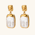 [Topon]Brittany Freshwater Pearl Slate Earrings