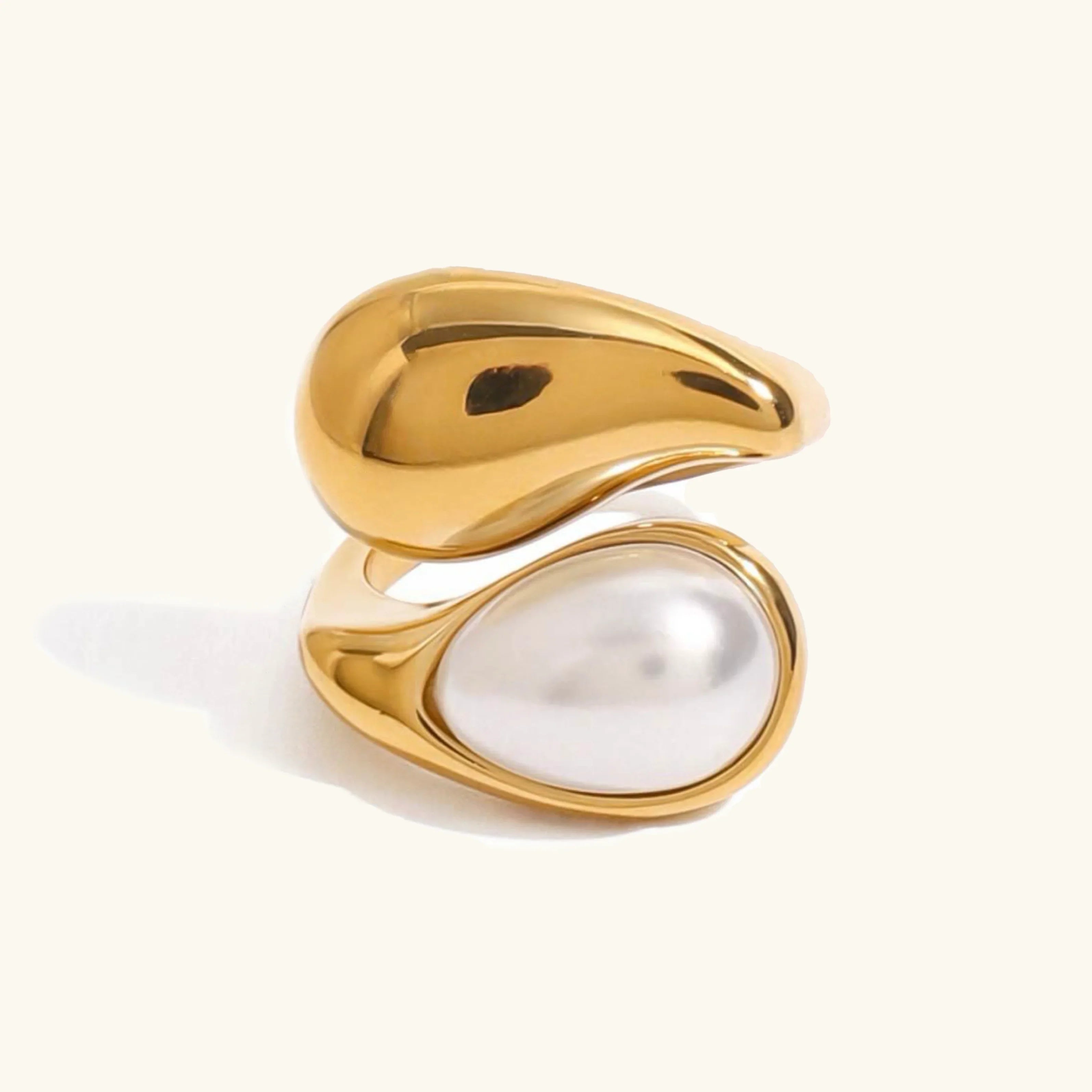 [Topon]Mara Amber Pearl Ring