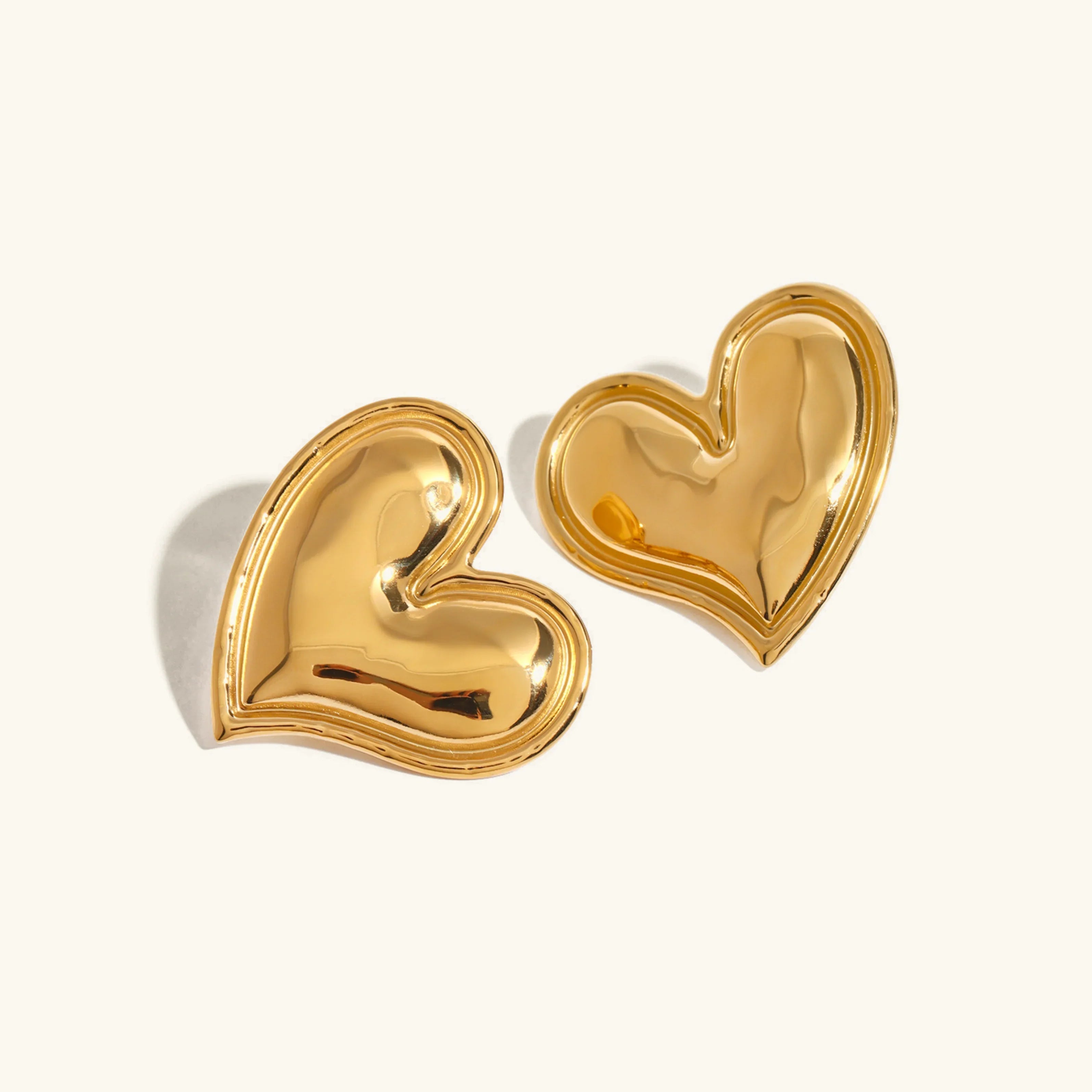 [Topon]Liora Gold Heart Earrings