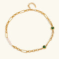 [Topon]Maddison Pearl Chain Gold Necklace